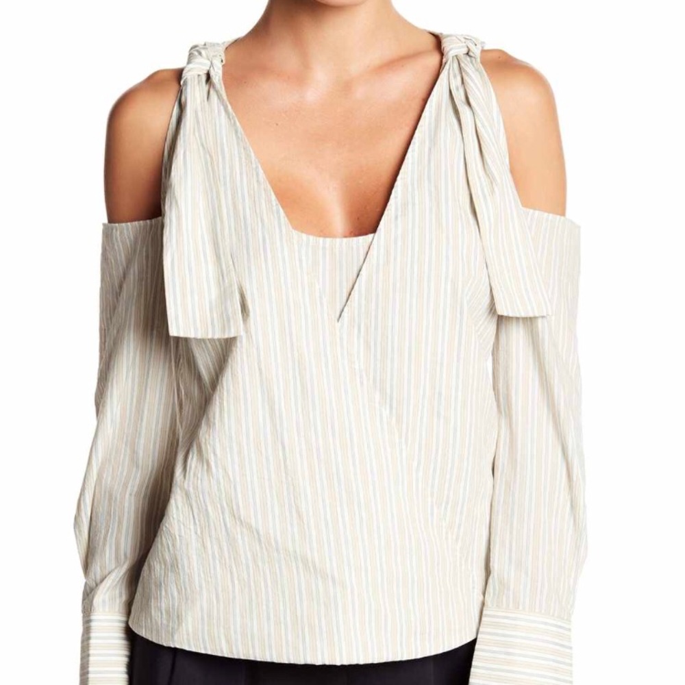 ✨ NWT BCBGMAXAZRIA - 😍 Women XS Cold Shoulder Top